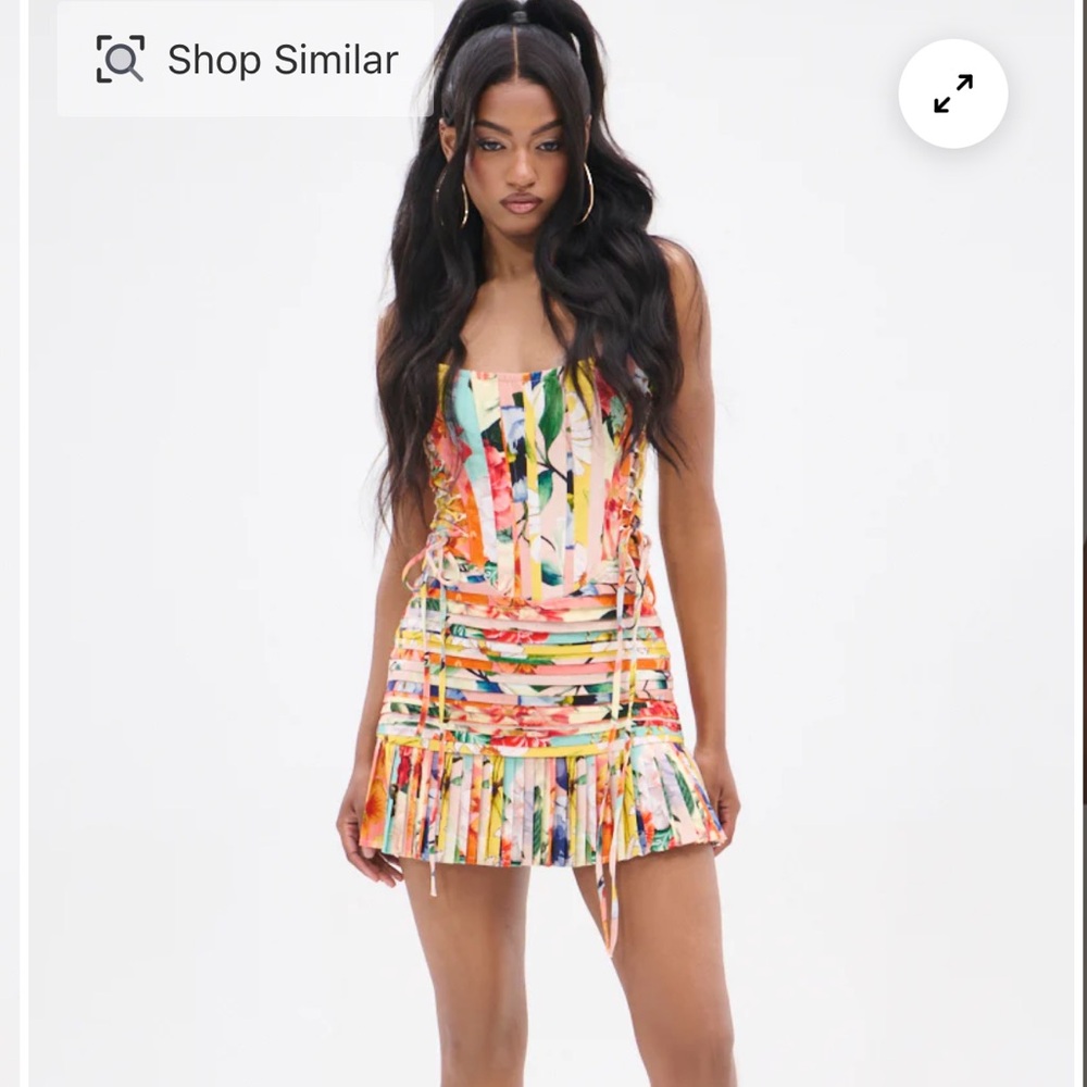 FLOUNCE CORSET MINI DRESS